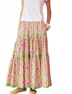 NEW BROOKS AVENUE wild bloom skirt in multi